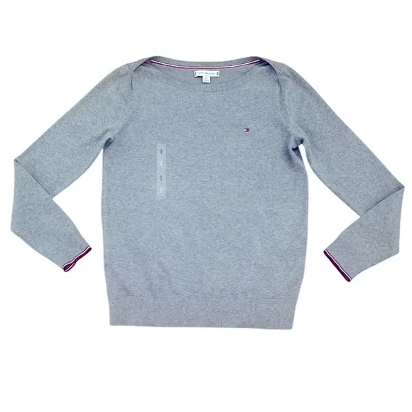 NWT- Tommy Hilfiger sweater women’s size small color gray - Picture 3 of 9